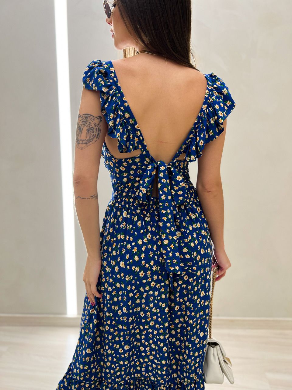 VESTIDO LEANDRA FLORAL azul