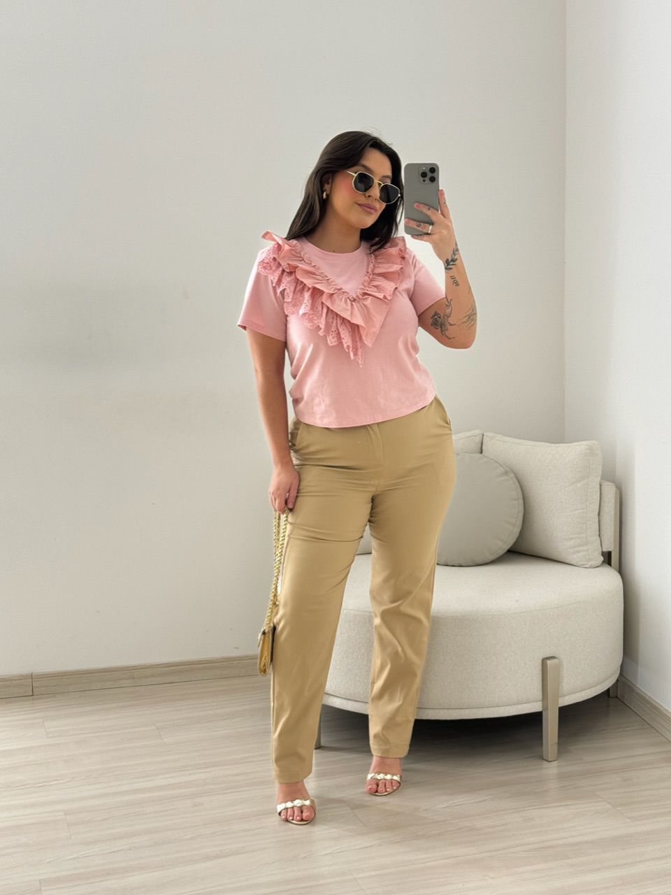 BLUSA HELOISA BABADOS ROSÊ