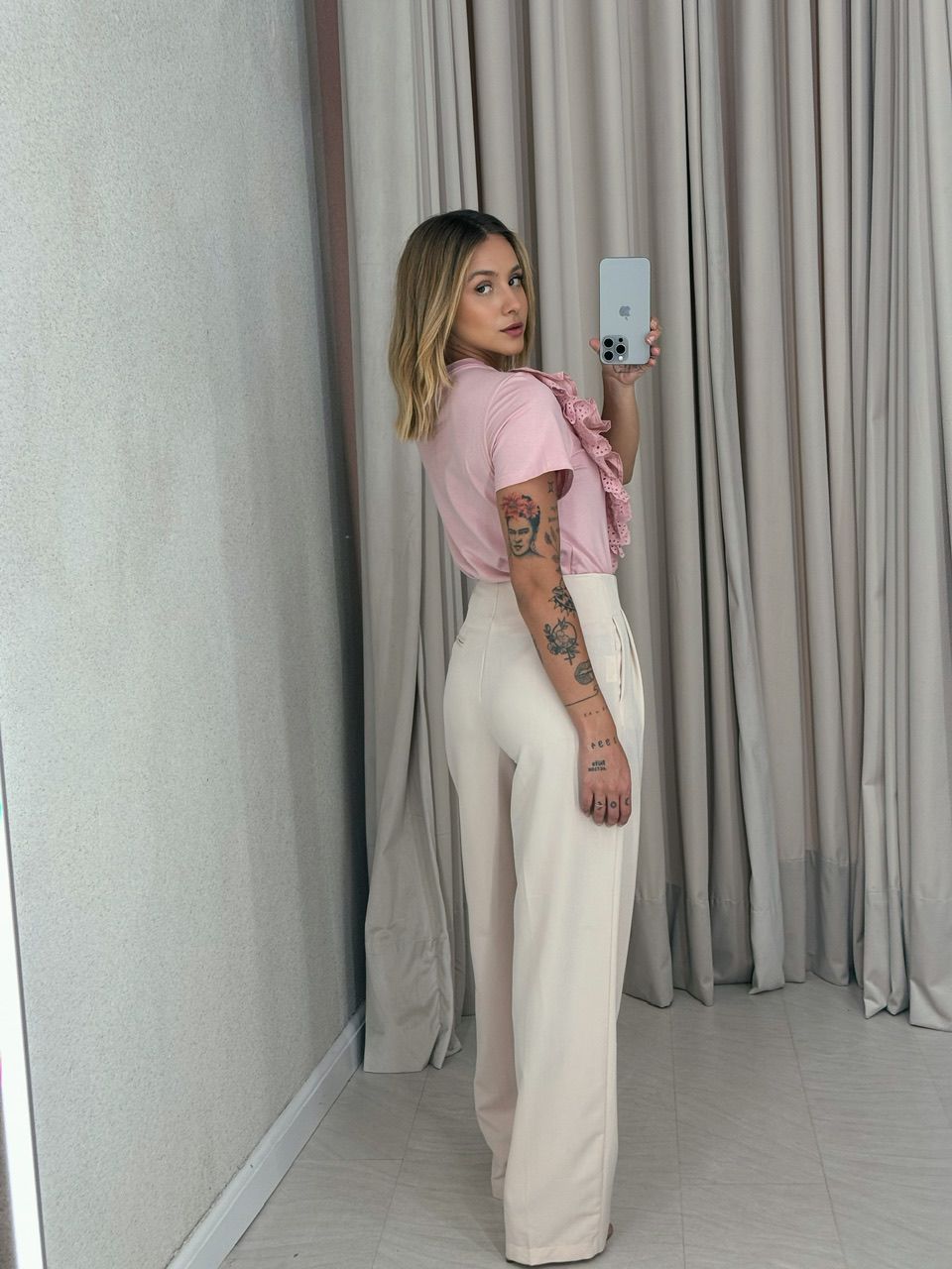 BLUSA HELOISA BABADOS ROSÊ