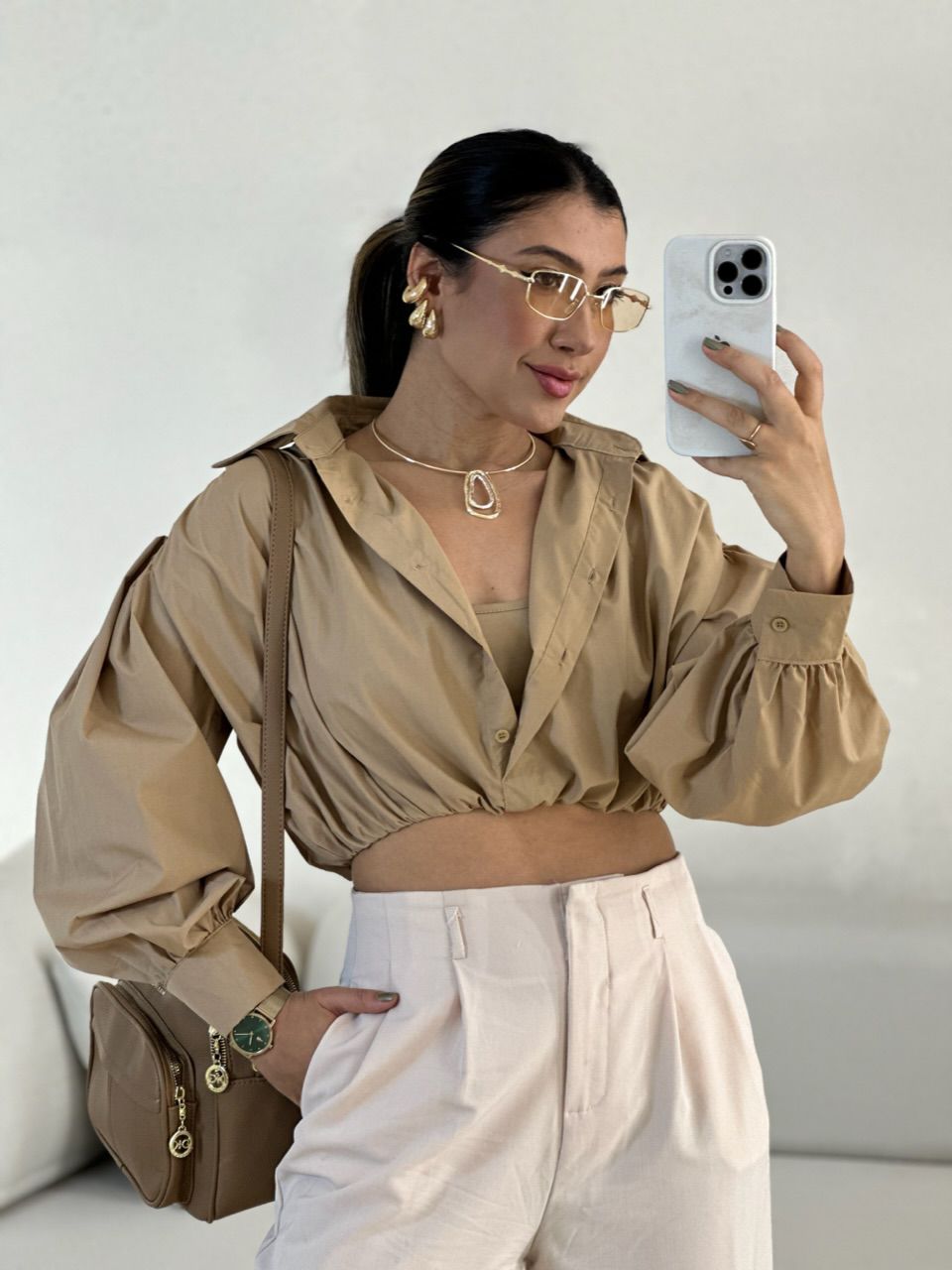 CAMISA CROPPED AYLA Nude