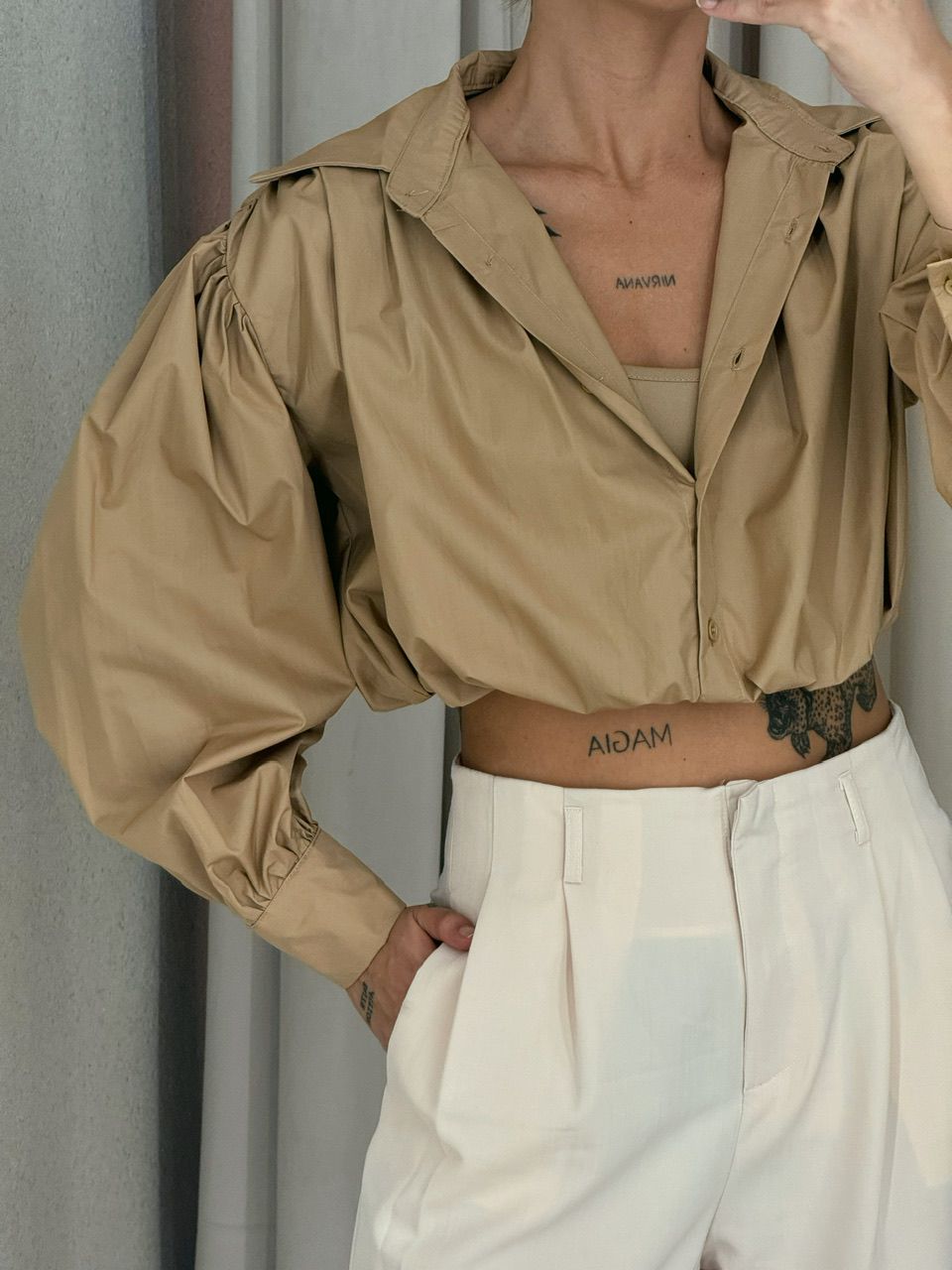 CAMISA CROPPED AYLA Nude