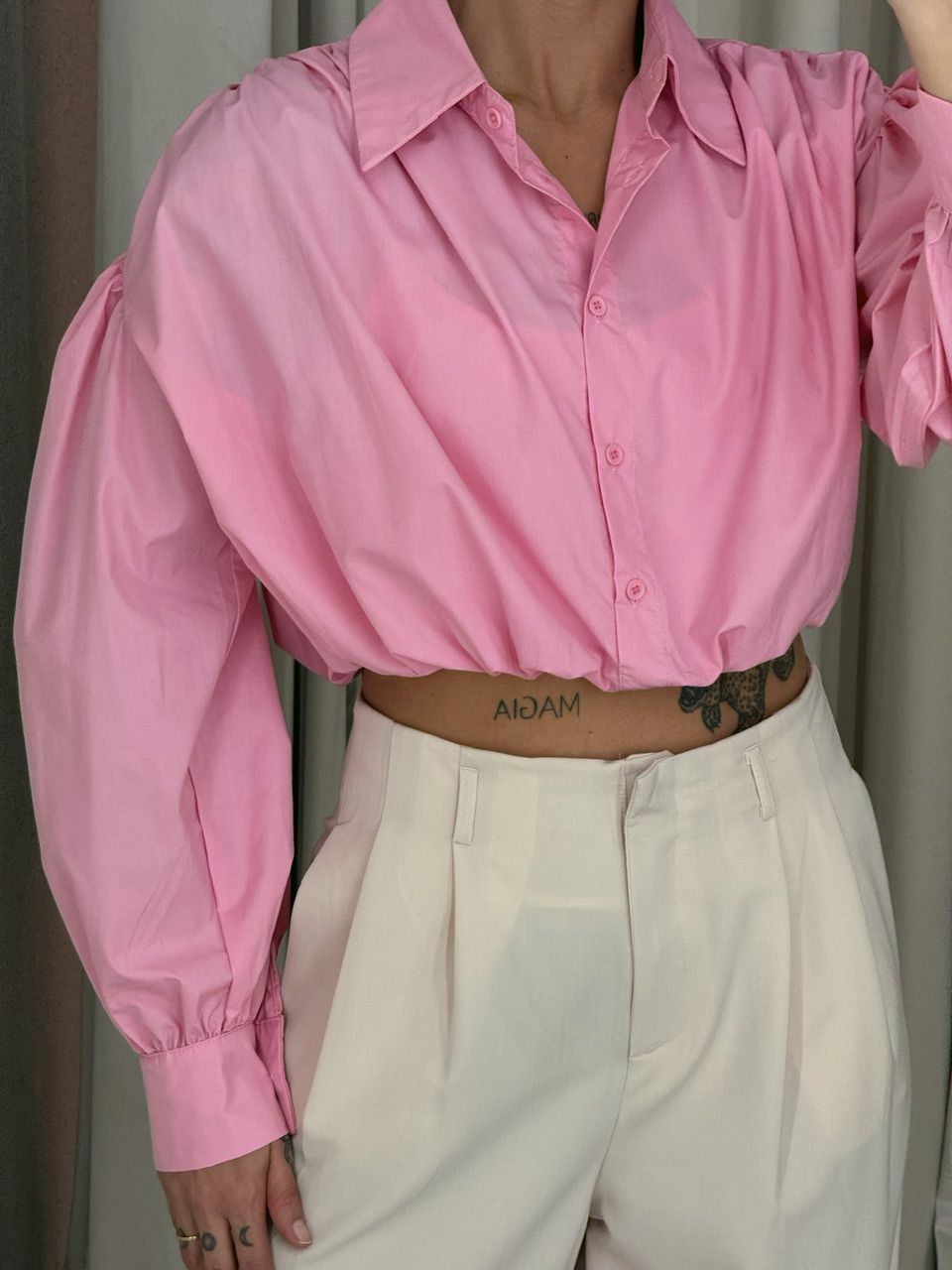 CAMISA CROPPED AYLA Rosa