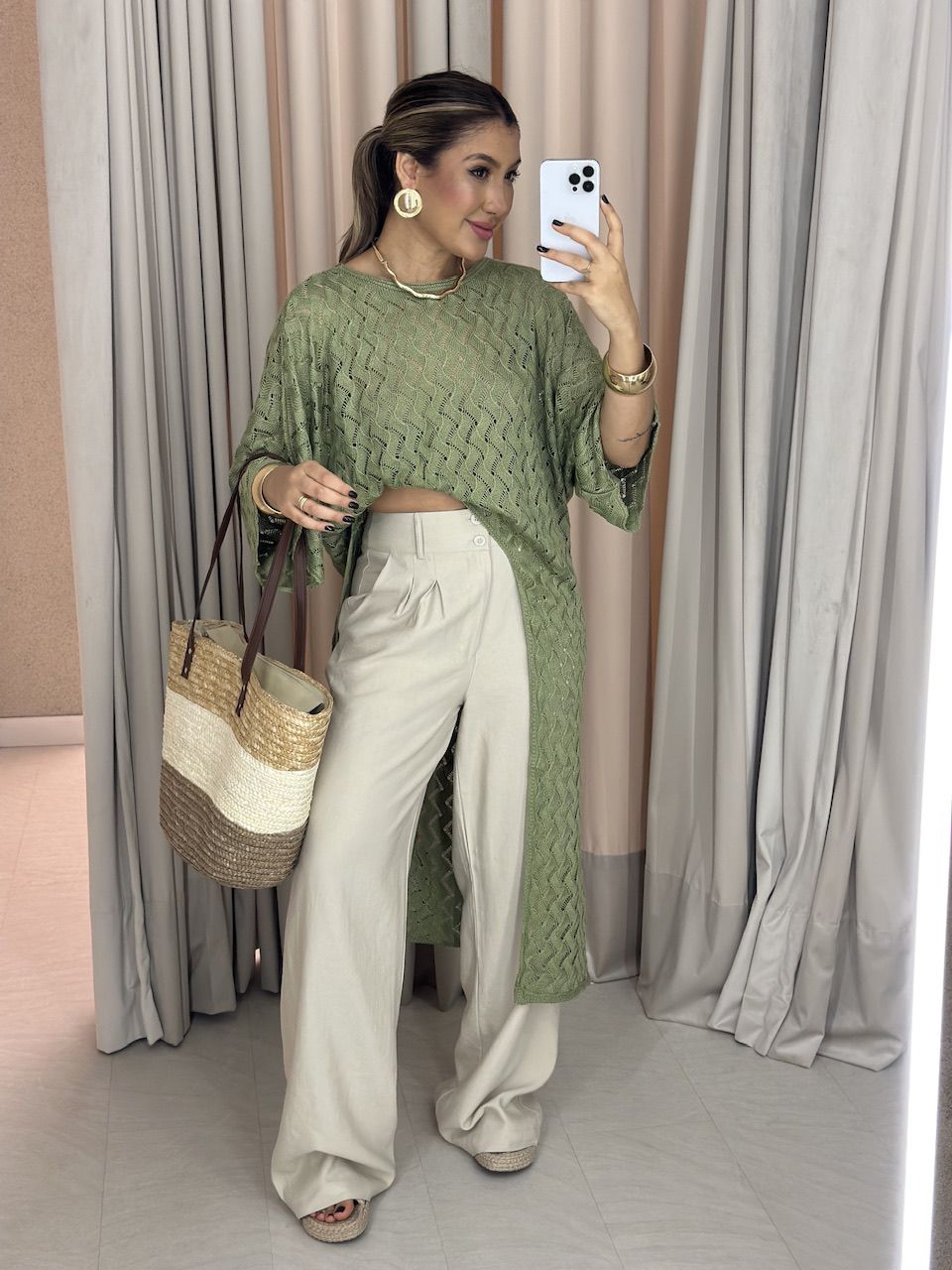 BLUSA MAXI VERDE
