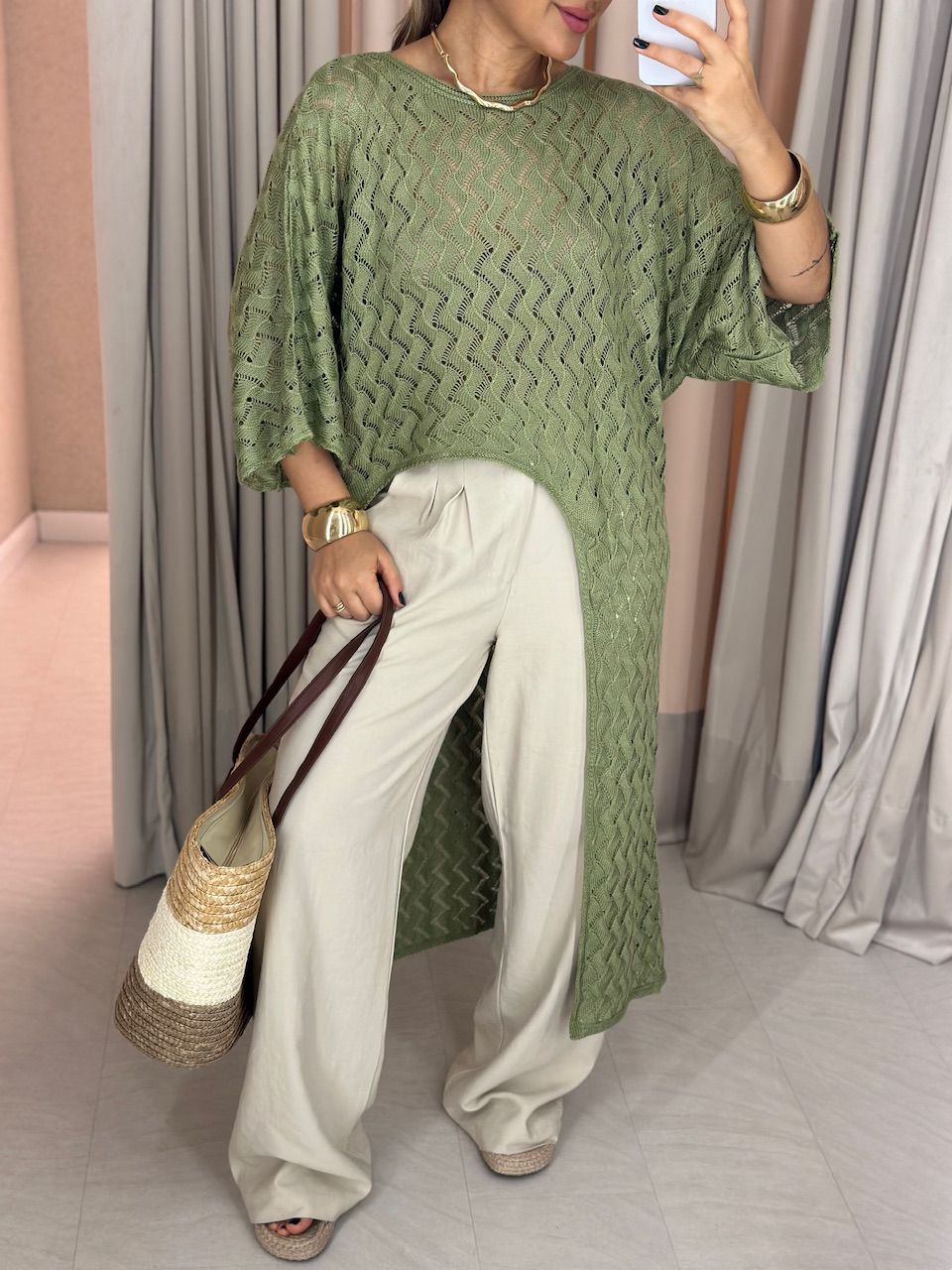 BLUSA MAXI VERDE