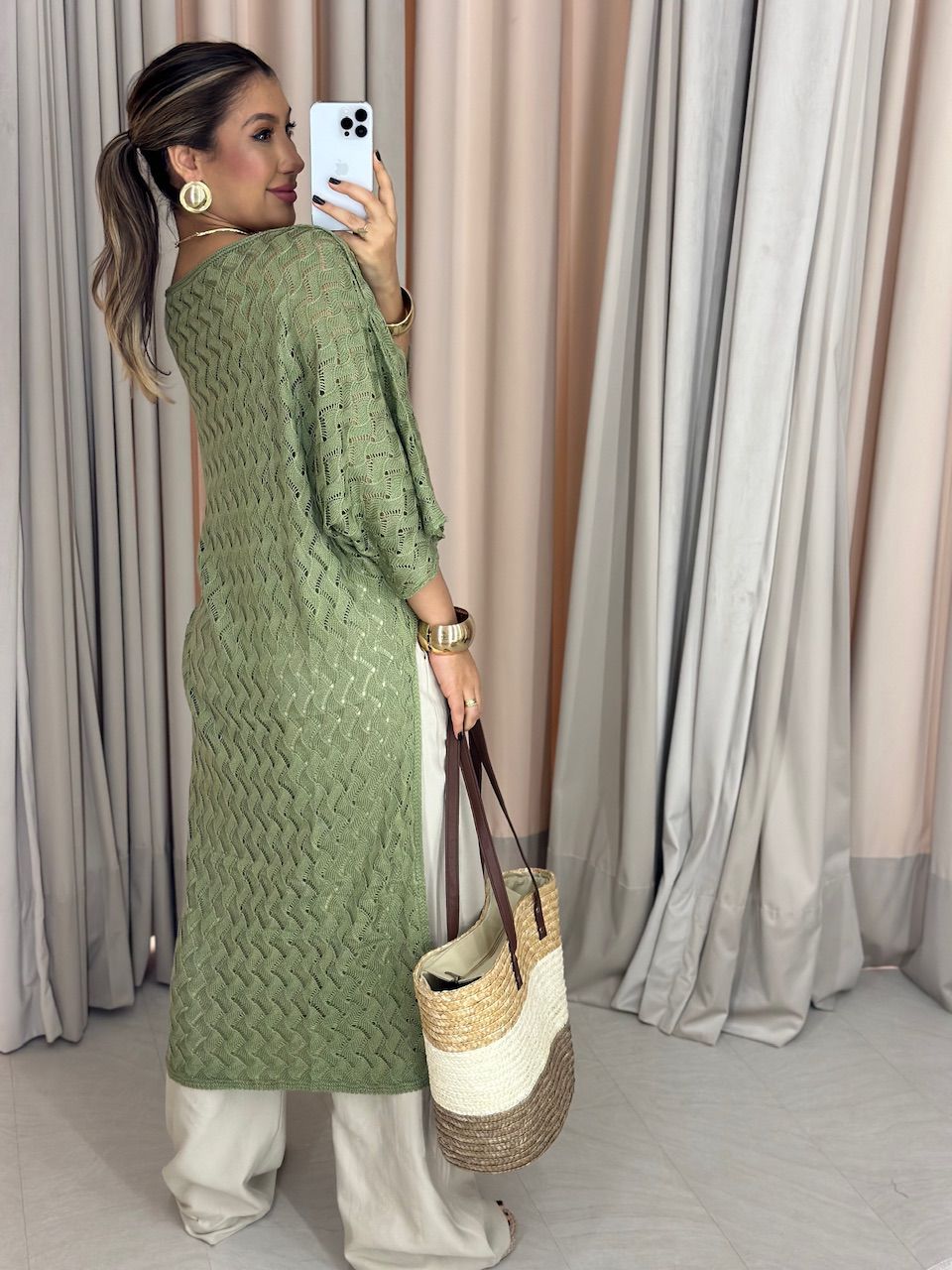 BLUSA MAXI VERDE
