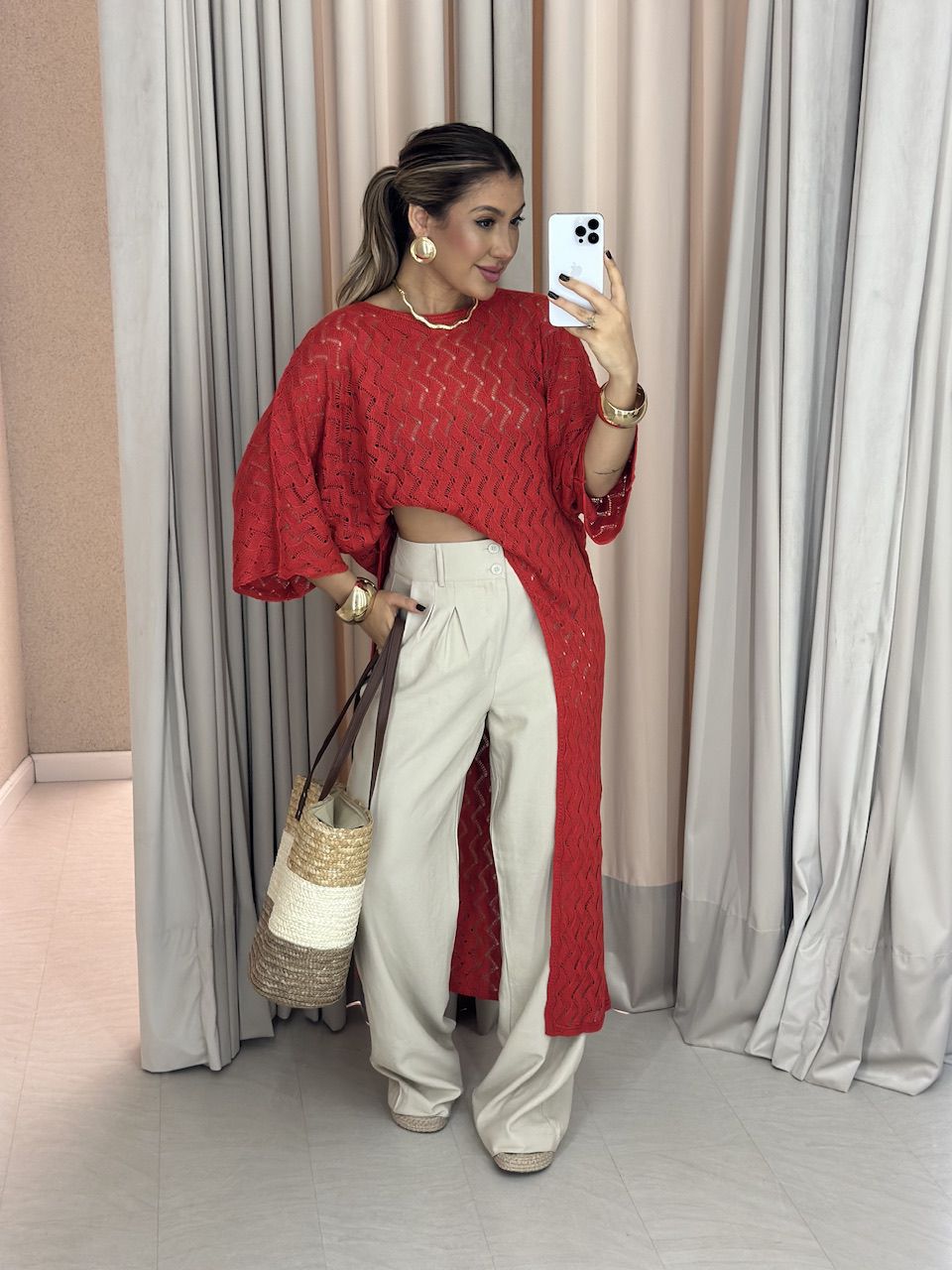 BLUSA MAXI VERMELHA