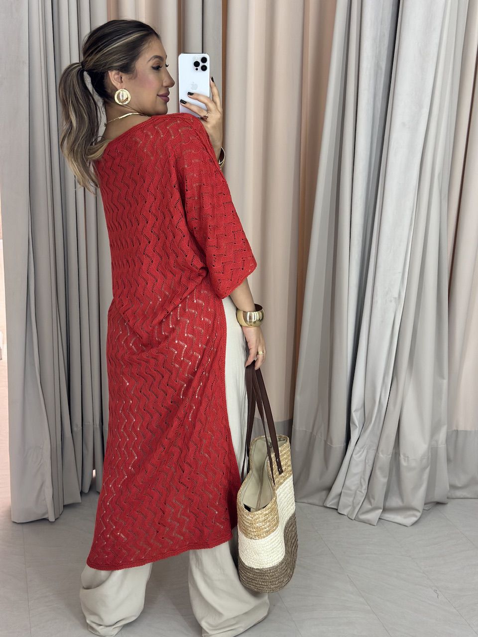 BLUSA MAXI VERMELHA