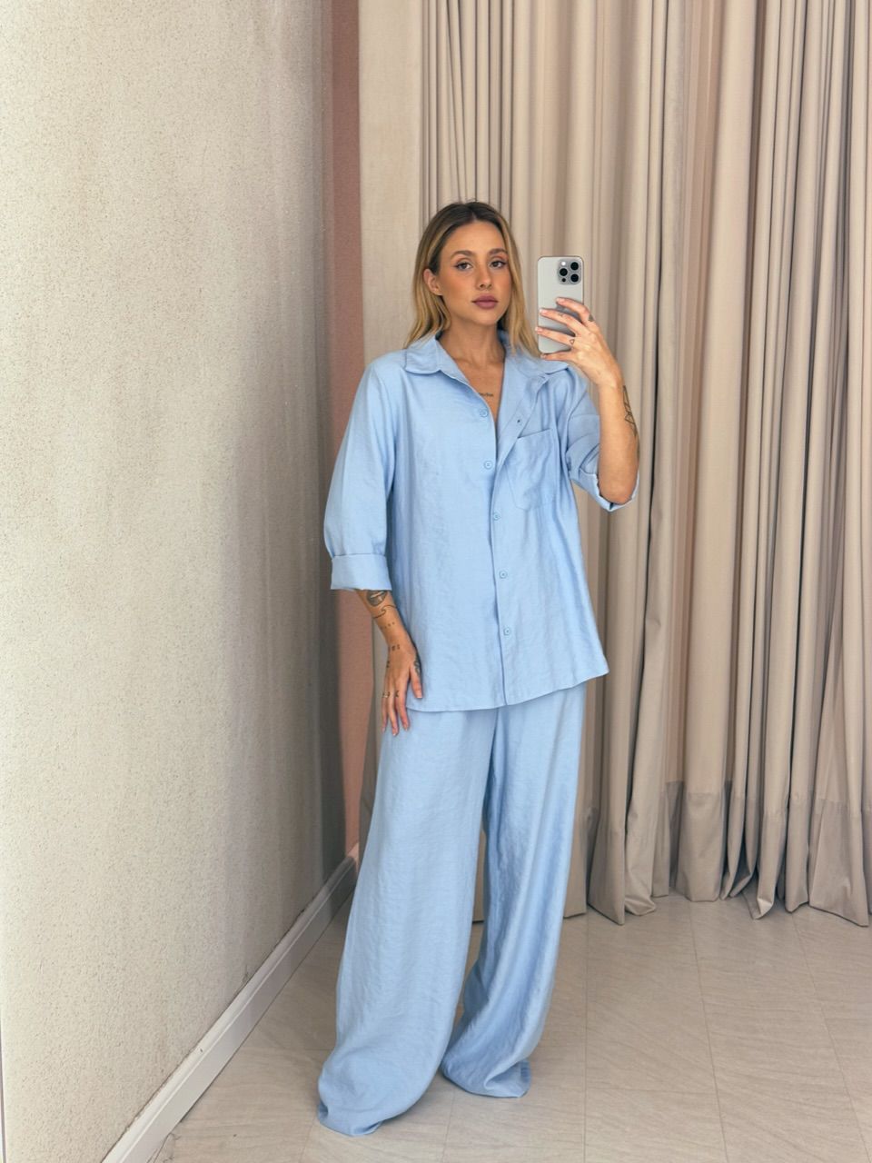 CONJUNTO CORA CALÇA AZUL