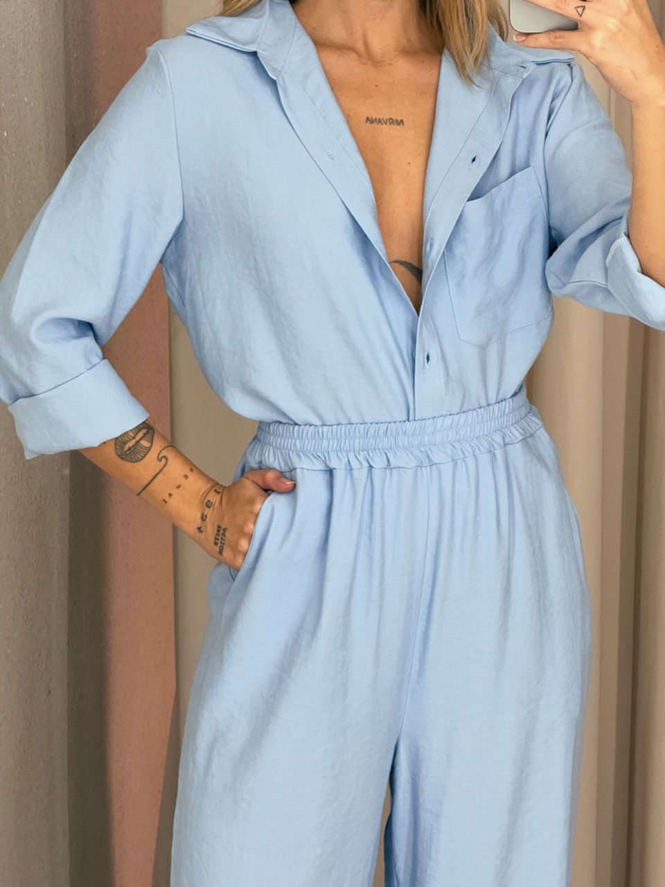 CONJUNTO CORA CALÇA AZUL