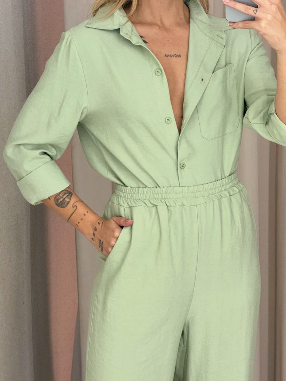 CONJUNTO CORA CALÇA VERDE