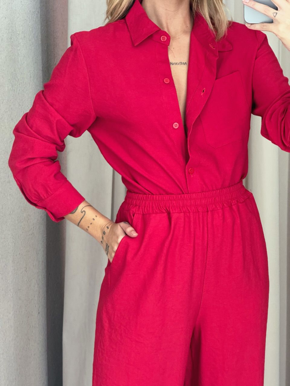 CONJUNTO CORA CALÇA VERMELHO