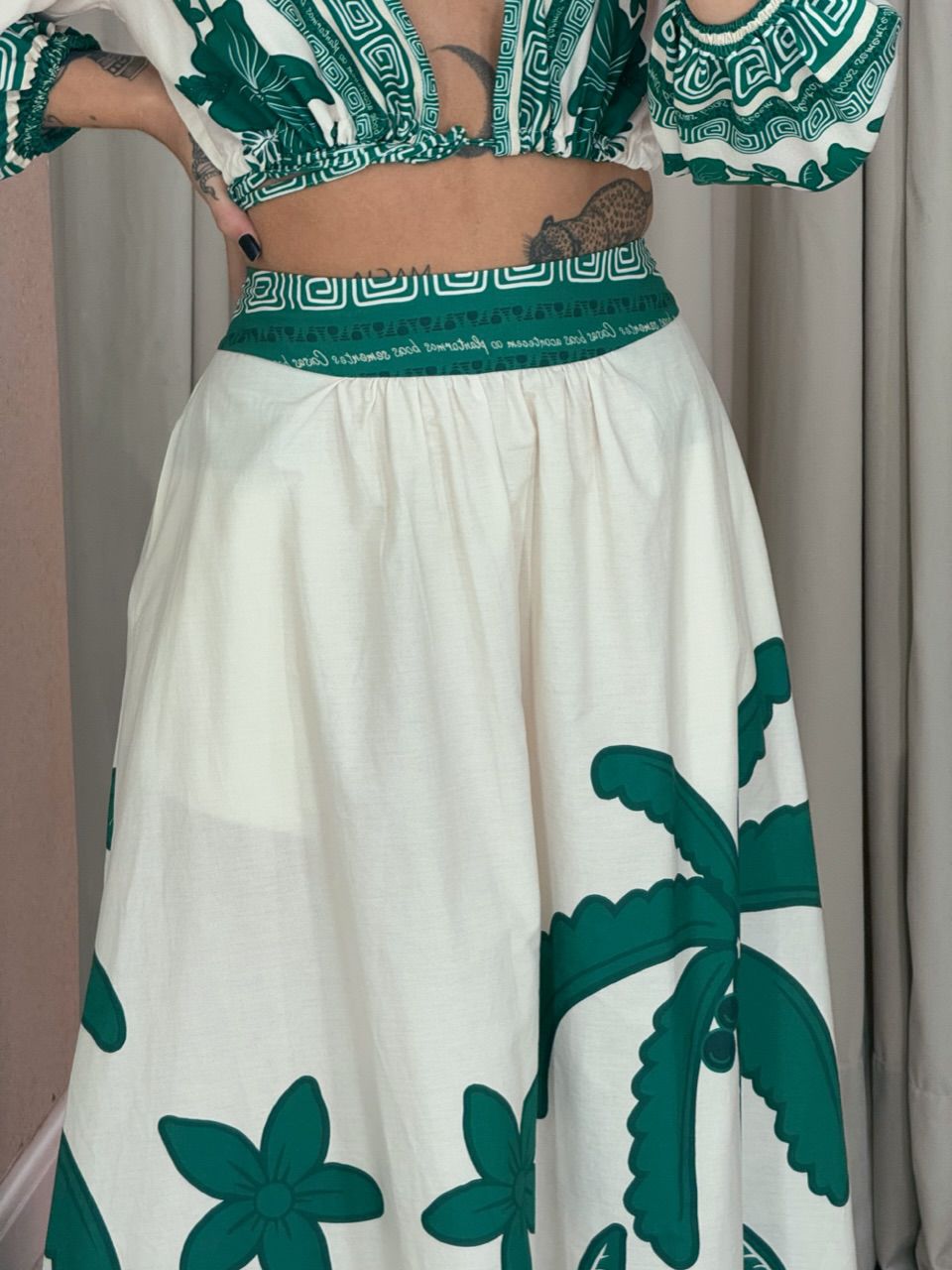 SAIA TALITA estampada verde