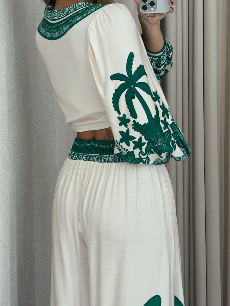 SAIA TALITA estampada verde