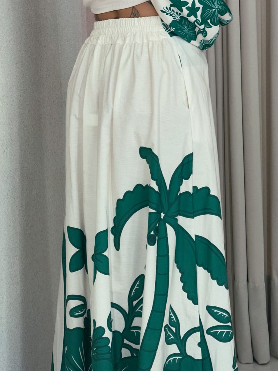 SAIA TALITA estampada verde
