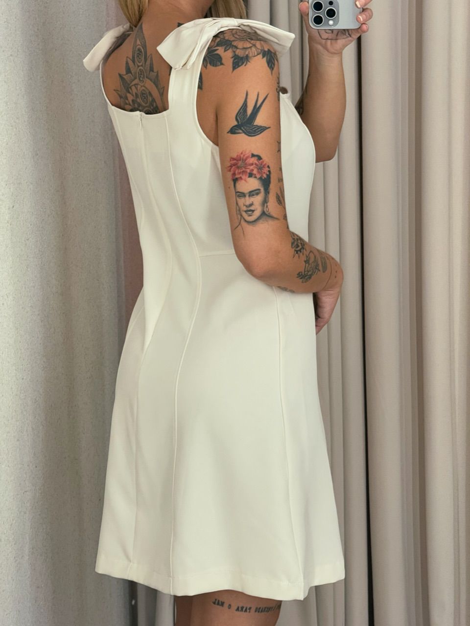 VESTIDO ANA JULIA LAÇO AREIA