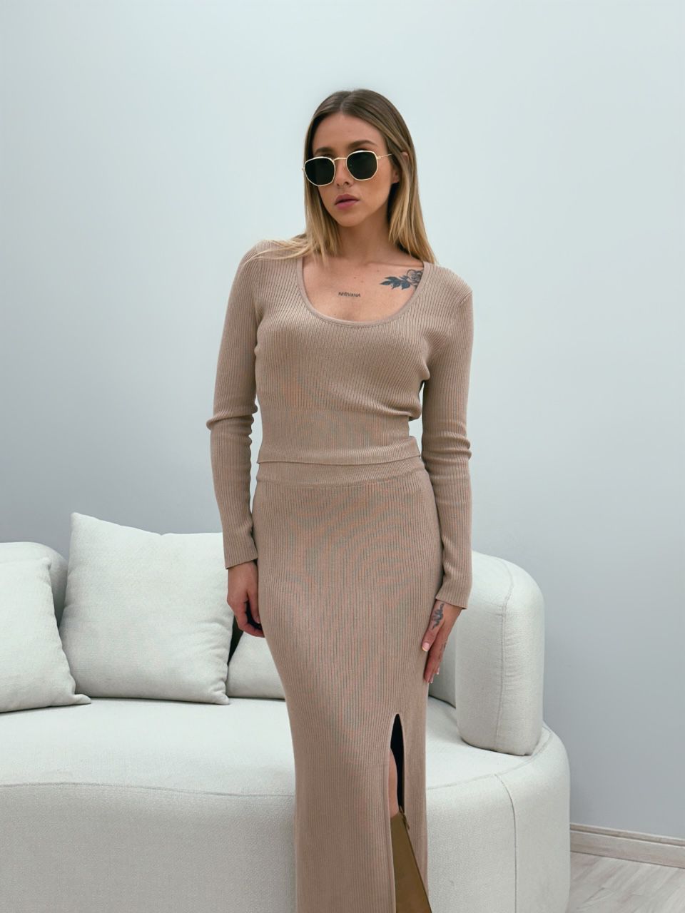 CONJUNTO AYLA TRICOT NUDE