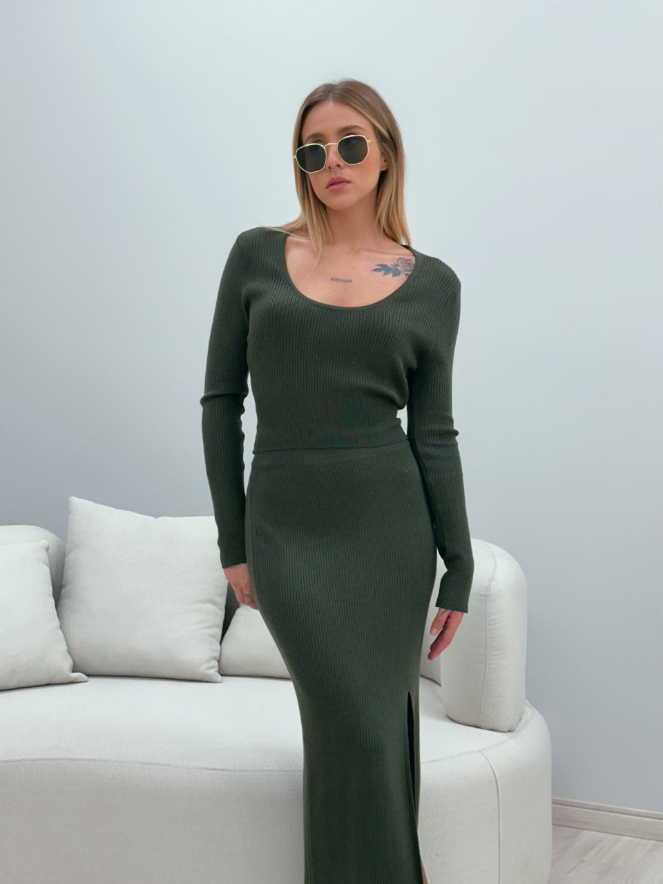 CONJUNTO AYLA TRICOT VERDE