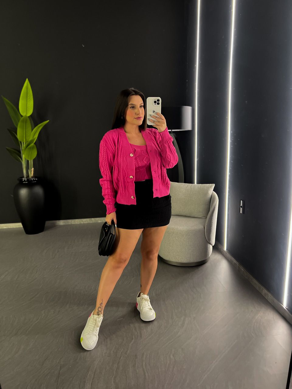 CONJUNTO LAÍS TOP CARDIGAN PINK