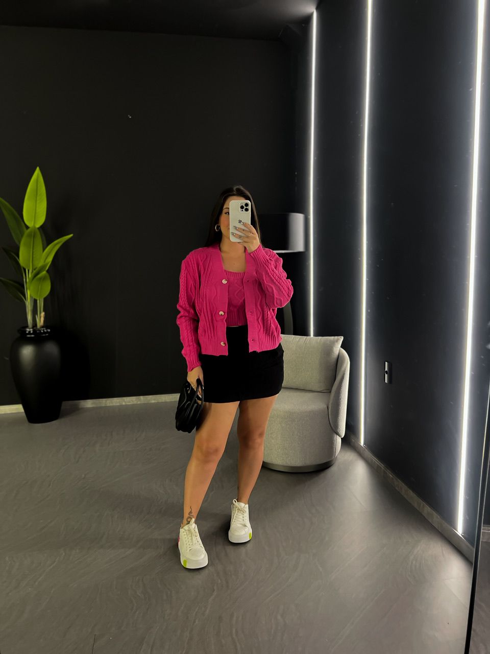 CONJUNTO LAÍS TOP CARDIGAN PINK
