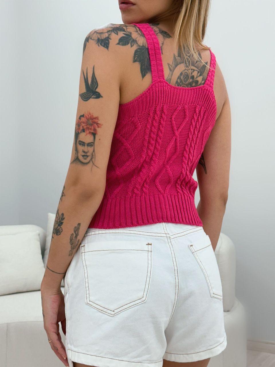 CONJUNTO LAÍS TOP CARDIGAN PINK