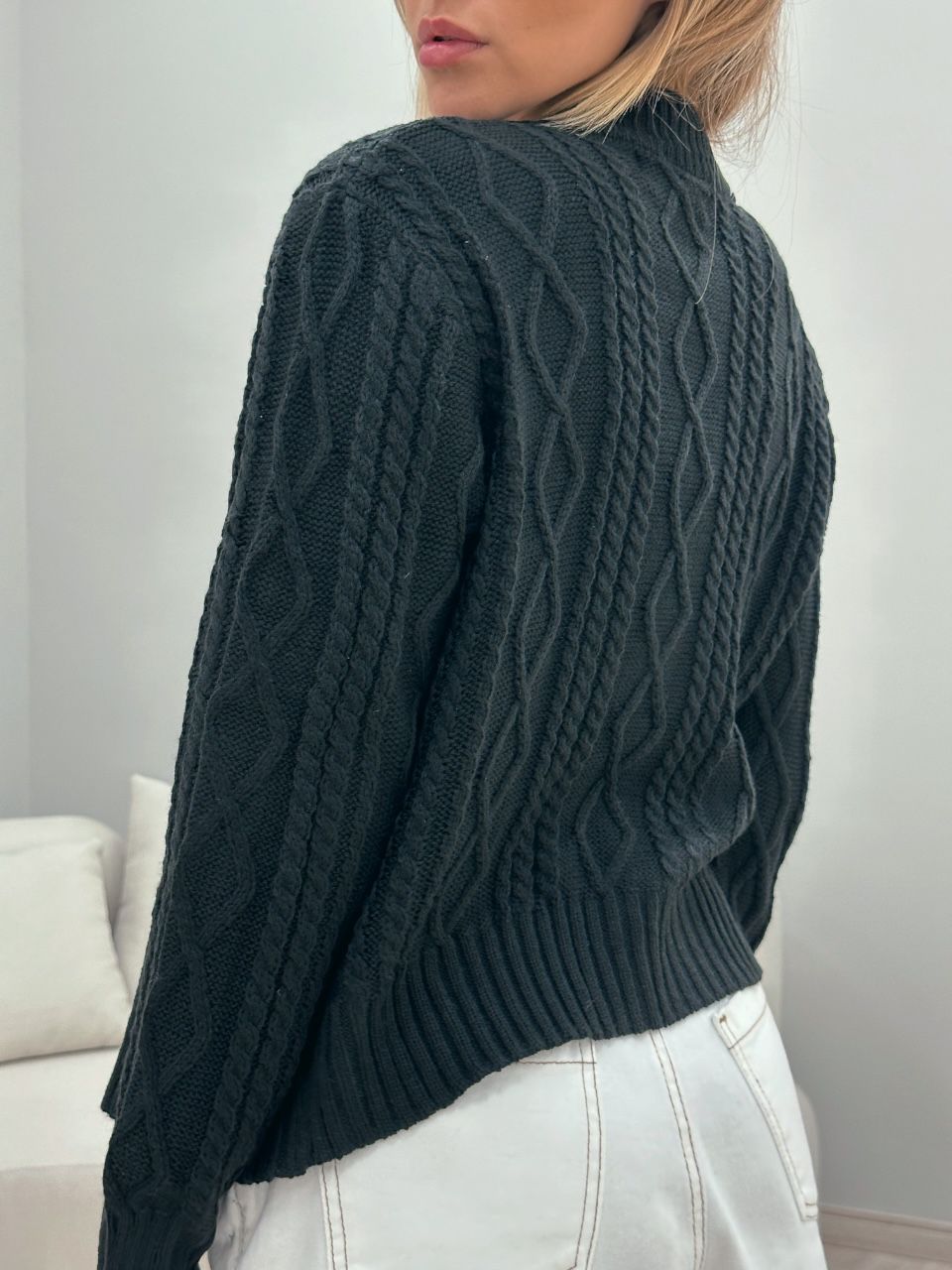 CONJUNTO LAÍS TOP CARDIGAN PRETO