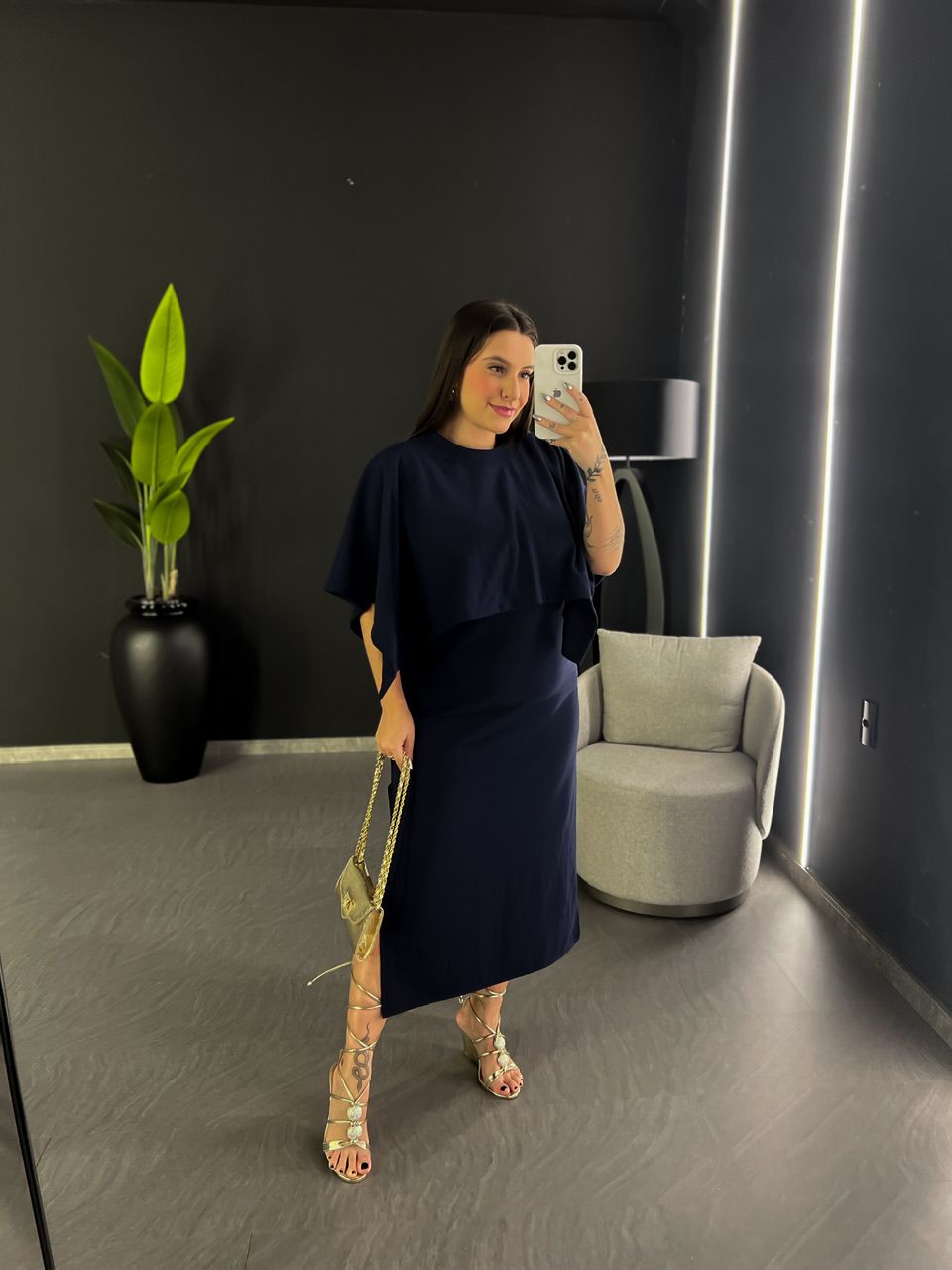 PONCHO CF MALHA AZUL