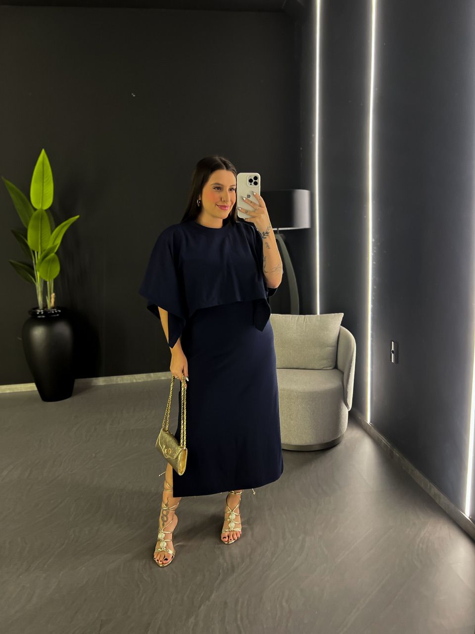 PONCHO CF MALHA AZUL