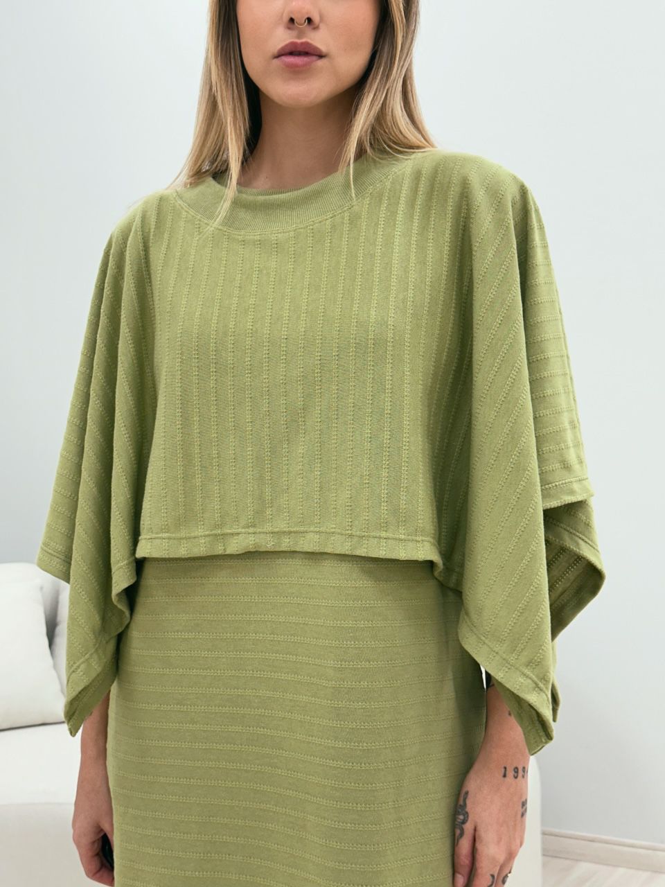 PONCHO CF MALHA VERDE
