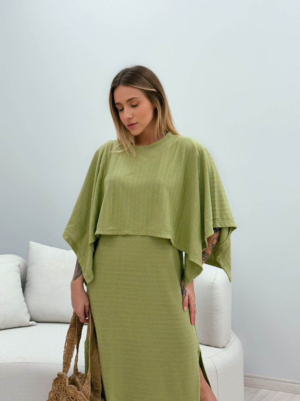 PONCHO CF MALHA VERDE