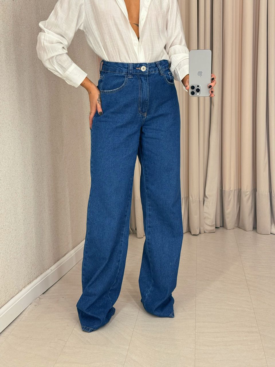 CALÇA SUSAN PANTALONA JEANS ESCURO