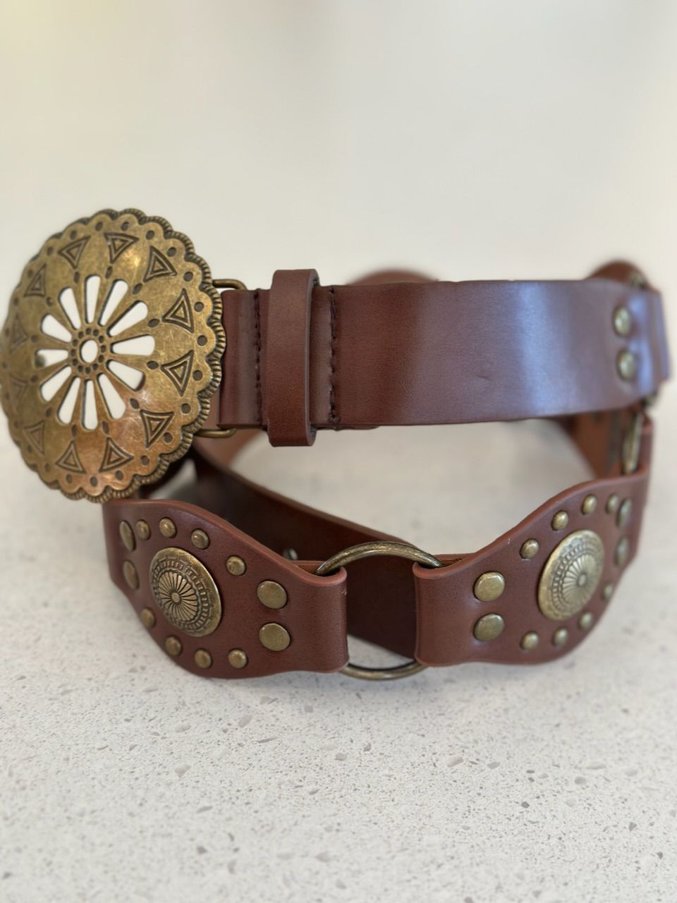 CINTO thayna BOHO CARAMELO/DOURADO