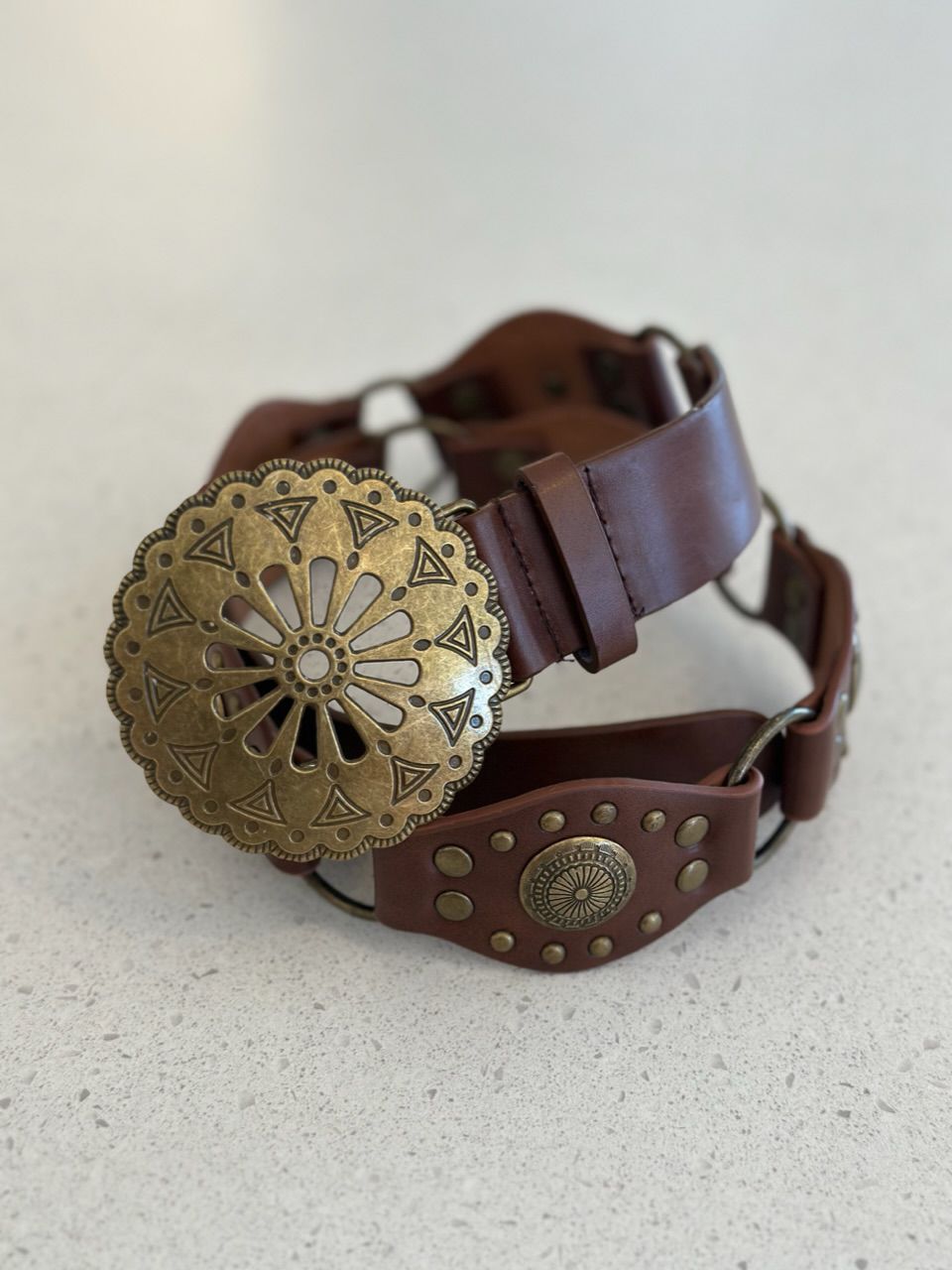 CINTO thayna BOHO CARAMELO/DOURADO - 0061590418 - CAROLLA FERRARO