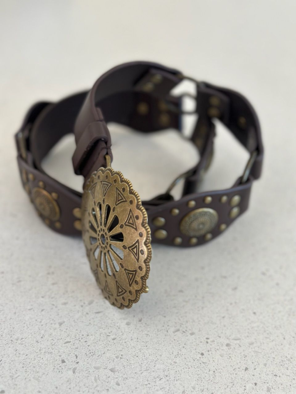 CINTO thayna BOHO MARROM/DOURADO