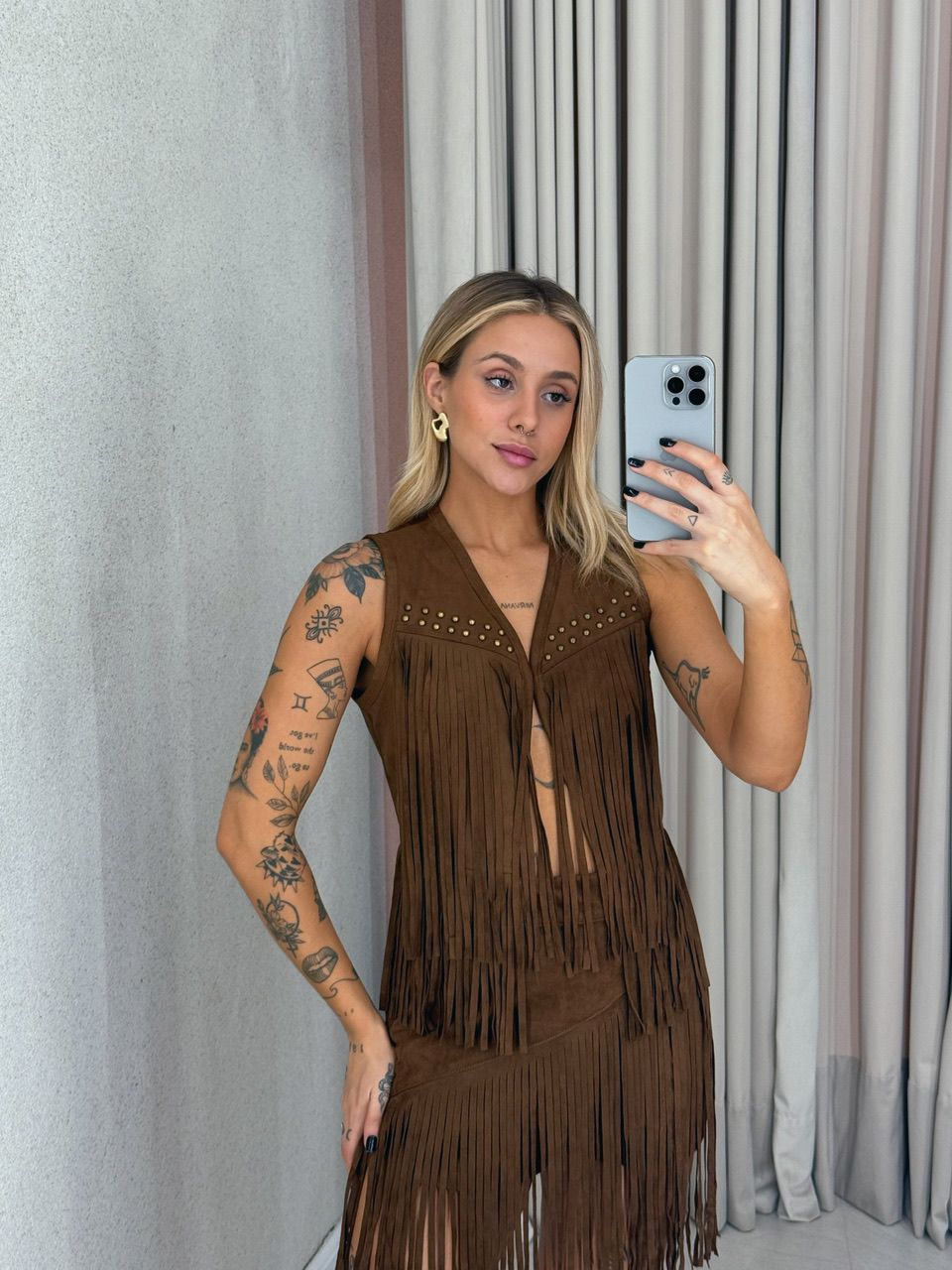 COLETE CHLOE FRANJAS MARROM