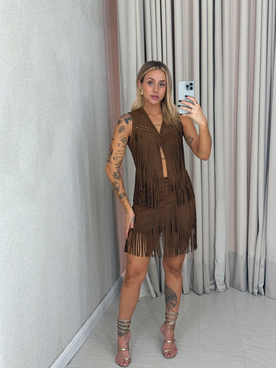 COLETE CHLOE FRANJAS MARROM