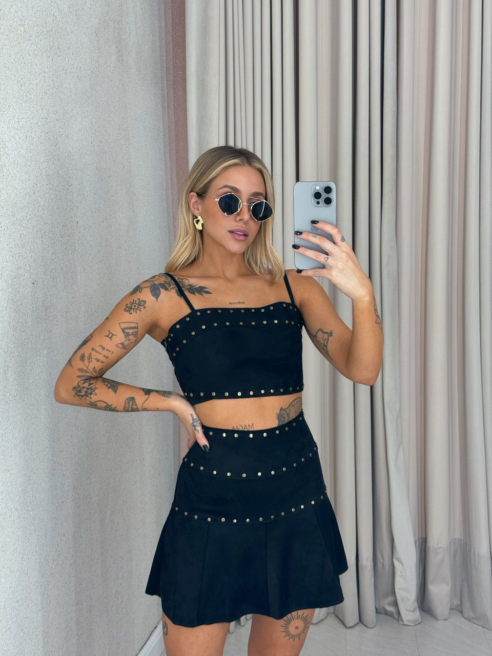 CONJUNTO DALLAS SAIA PRETO
