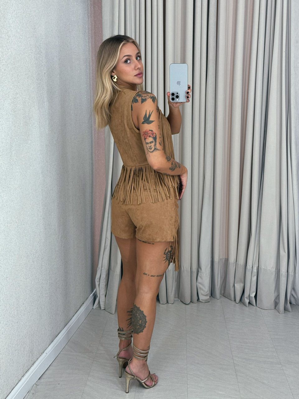 SHORT MARIANA FRANJAS CARAMELO