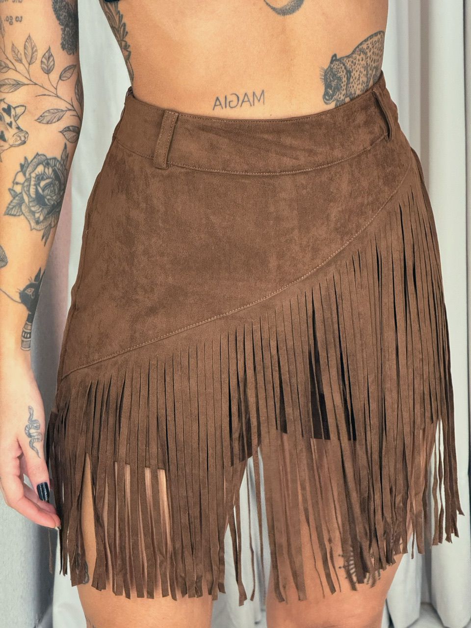SHORT MARIANA FRANJAS MARROM