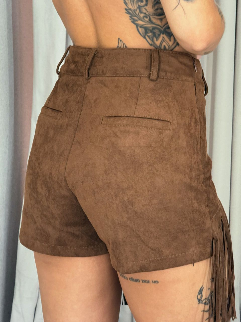 SHORT MARIANA FRANJAS MARROM