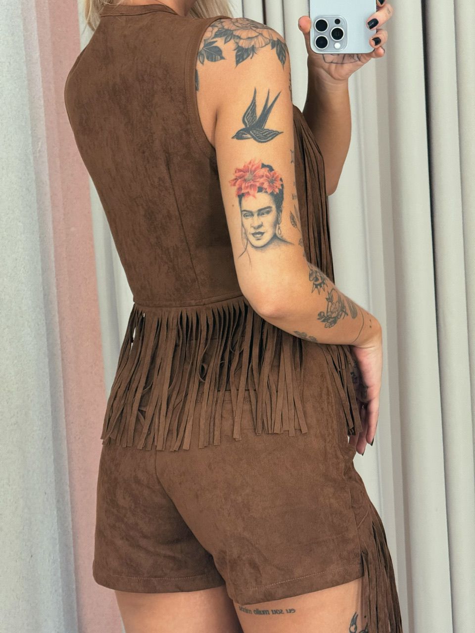 SHORT MARIANA FRANJAS MARROM