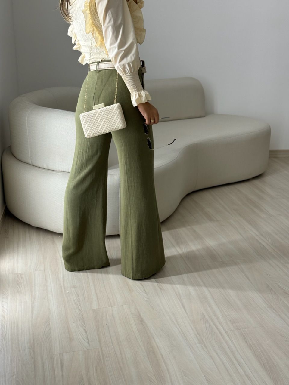 CALÇA ELOÍSE LINHO PANTALONA VERDE