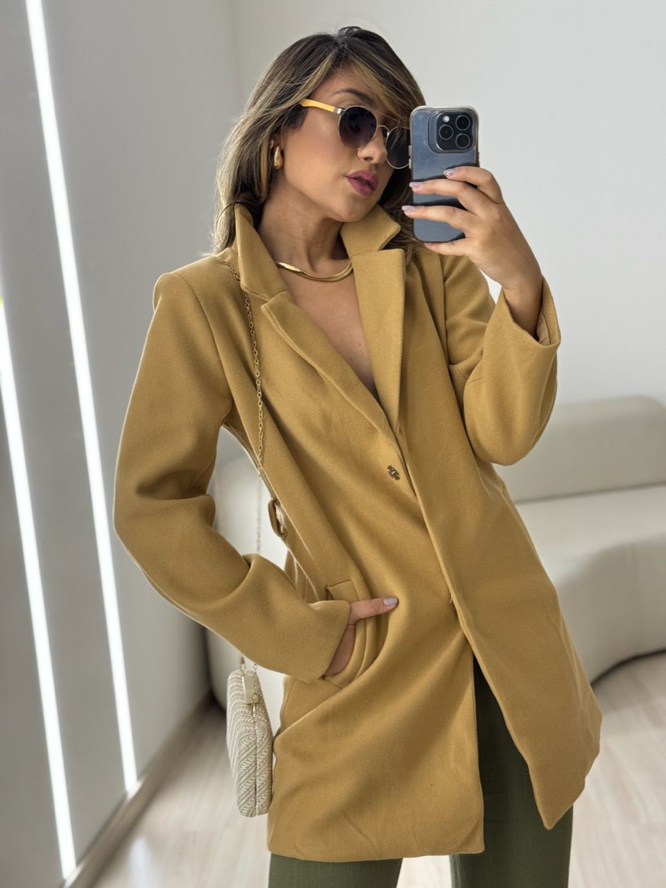 CASACO MALU LÃ BATIDA NUDE