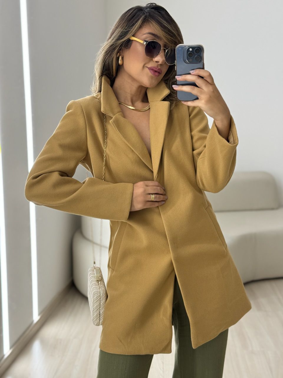 CASACO MALU LÃ BATIDA NUDE - 0049920049 - CAROLLA FERRARO