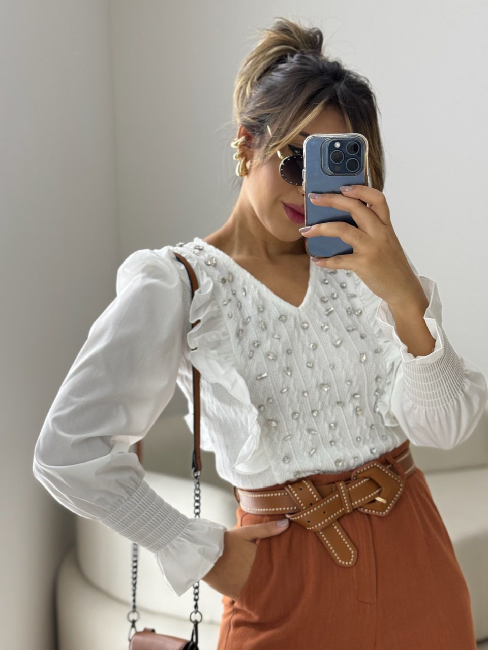 TRICOT BABADO PEDRARIA OFF