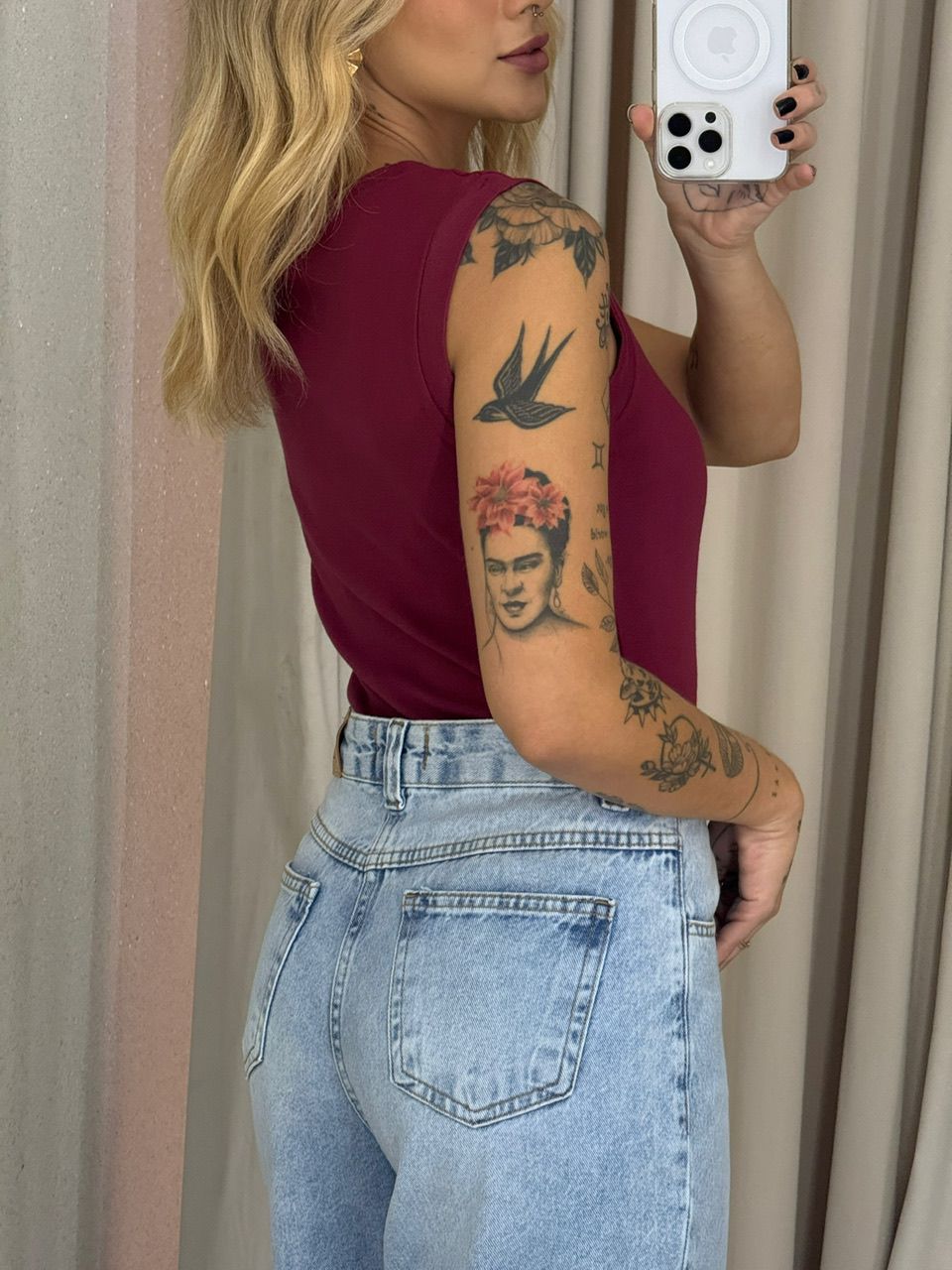 BLUSA ALESSANDRA CAVADA VINHO