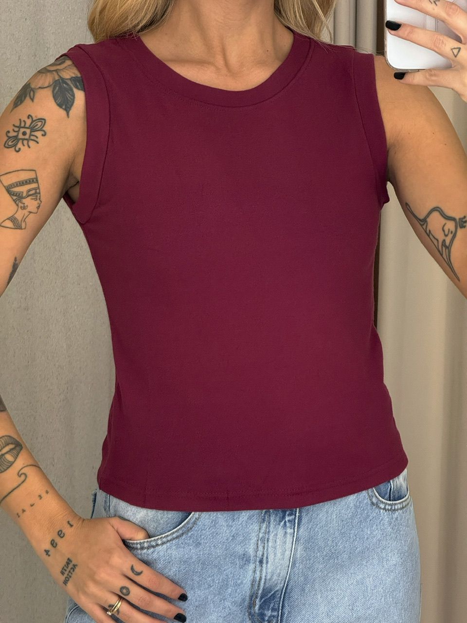 BLUSA ALESSANDRA CAVADA VINHO
