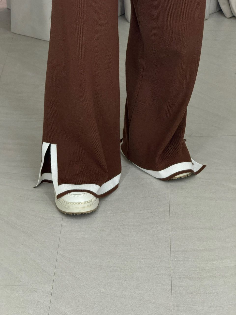 CONJUNTO DUDA TRICOT MARROM