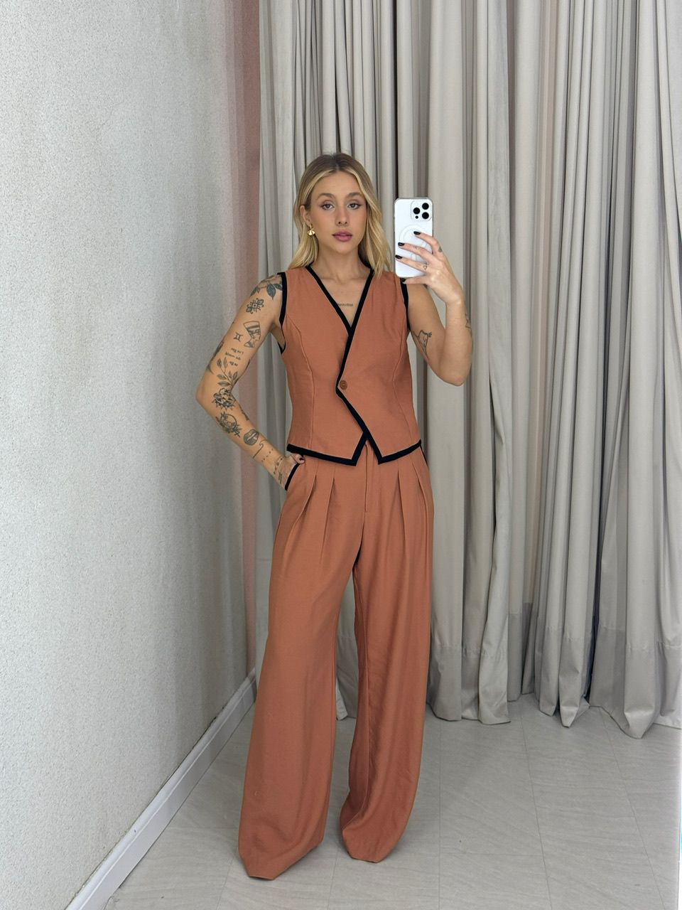 CONJUNTO LUCIA COLETE Caramelo