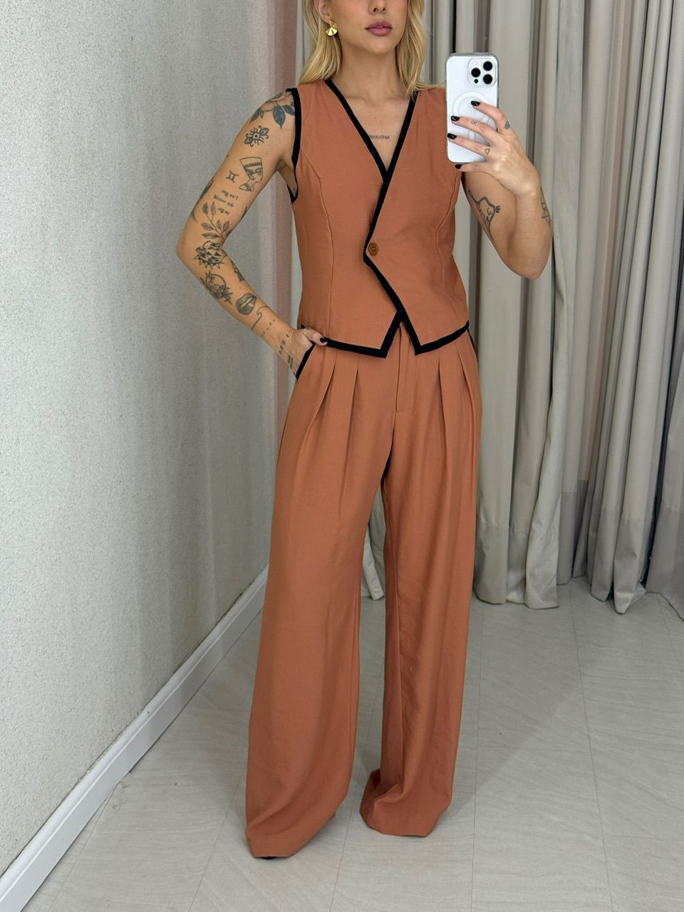 CONJUNTO LUCIA COLETE Caramelo