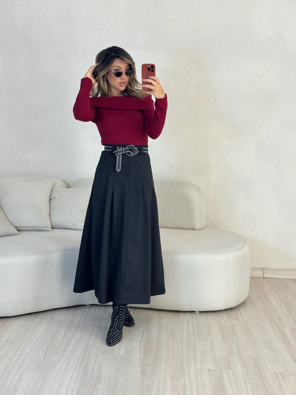 SAIA GABRIELY MIDI PRETA